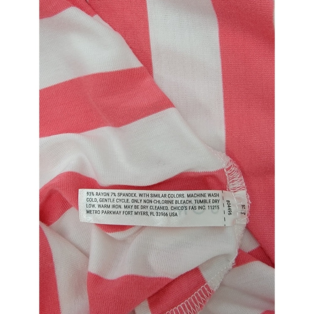 Soma Women's Large Pink Striped Racerback Sleep Chemise Nightgown - Picture 6 of 7